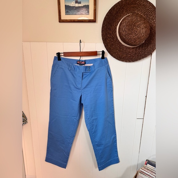 Vineyard Vines by Shep & Ian Womens Capri Pants Size 8 Blue Beachy Nautical - Picture 1 of 7